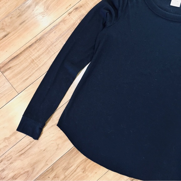 Victoria Secret Pink ribbed knit cotton long sleeve tee shirt top athlesiure - Picture 3 of 6